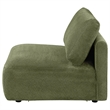 Pemberly Row Chenille Upholstered Modular Armless Chair in Green