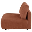 Pemberly Row Chenille Upholstered Modular Armless Chair in Coral