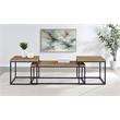 Pemberly Row 3-Piece Engineered Wood Coffee Table Set in Mango and Black