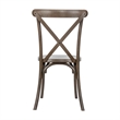 Pemberly Row Indoor/Outdoor Resin Cross Back Chair in Dark Brown
