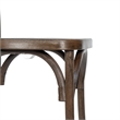 Pemberly Row Indoor/Outdoor Resin Cross Back Chair in Dark Brown
