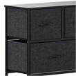 Pemberly Row 5 Drawer Dresser with Black Wood Top and Black Iron Frame
