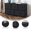Pemberly Row 5 Drawer Dresser with Black Wood Top and Black Iron Frame