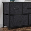 Pemberly Row 5 Drawer Dresser with Black Wood Top and Black Iron Frame