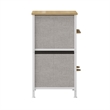 Pemberly Row 5 Drawer Dresser with Oak Wood Top and White Iron Frame
