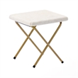 Pemberly Row Folding Faux Shearling Saucer Chair with Ottoman in Ivory/Gold