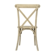 Pemberly Row Indoor/Outdoor Commercial Grade Resin Cross Back Chair in Light Oak