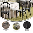 Pemberly Row Indoor/Outdoor Commercial Grade Resin Thonet Style Chair in Black