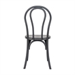 Pemberly Row Indoor/Outdoor Commercial Grade Resin Thonet Style Chair in Black