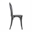Pemberly Row Indoor/Outdoor Commercial Grade Resin Thonet Style Chair in Black