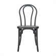 Pemberly Row Indoor/Outdoor Commercial Grade Resin Thonet Style Chair in Black