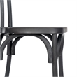 Pemberly Row Indoor/Outdoor Commercial Grade Resin Thonet Style Chair in Black