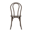 Pemberly Row Indoor/Outdoor Commercial Resin Thonet Style Chair in Dark Brown