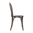 Pemberly Row Indoor/Outdoor Commercial Resin Thonet Style Chair in Dark Brown