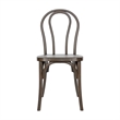 Pemberly Row Indoor/Outdoor Commercial Resin Thonet Style Chair in Dark Brown