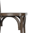 Pemberly Row Indoor/Outdoor Commercial Resin Thonet Style Chair in Dark Brown