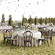Pemberly Row Indoor/Outdoor Commercial Resin Thonet Style Chair in Dark Brown