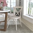 Pemberly Row 2-Pack White Resin X-Back Stackable Indoor/Outdoor Dining Chair