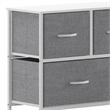 Pemberly Row 5 Drawer Dresser with White Wood Top and White Iron Frame