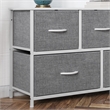 Pemberly Row 5 Drawer Dresser with White Wood Top and White Iron Frame