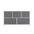 Pemberly Row 5 Drawer Dresser with White Wood Top and White Iron Frame