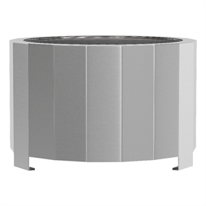 Pemberly Row 27&quot Stainless Steel Outdoor Smokeless Wood Burning Fire Pit