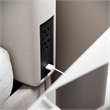 Pemberly Row Upholstered Twin Headboard with 2 Power Outlets & USB Ports - Beige