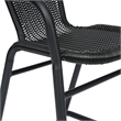Pemberly Row Indoor/Outdoor Rattan Restaurant Barstool in Black/Black - Set of 2