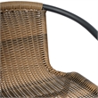 Pemberly Row Rattan Restaurant Barstool in Medium Brown/Black Set of 2