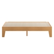 Pemberly Row Wood Platform Queen Bed with 14 Support Slats in Natural Pine