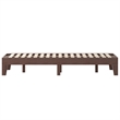 Pemberly Row Wood Platform Queen Bed with 14 Support Slats in Walnut