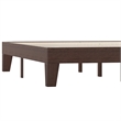 Pemberly Row Wood Platform Queen Bed with 14 Support Slats in Walnut