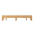 Pemberly Row Wood Platform Twin Bed with 14 Support Slats in Natural Pine