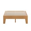 Pemberly Row Wood Platform Twin Bed with 14 Support Slats in Natural Pine