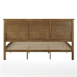 Pemberly Row Solid Wood King Platform Bed Frame with Headboard in Light Brown