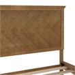 Pemberly Row Solid Wood King Platform Bed Frame with Headboard in Light Brown