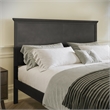 Pemberly Row Solid Wood Queen Platform Bed Frame with Headboard in Dark Gray