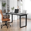 Pemberly Row 60x24 Conference Table with Laminate Top & U-Frame Base in Gray Oak