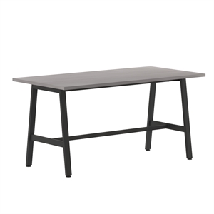 Pemberly Row 60x30 Conference Table with Laminate Top & A-Frame Base in Gray Oak