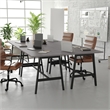 Pemberly Row 60x30 Conference Table with Laminate Top & A-Frame Base in Gray Oak