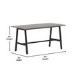 Pemberly Row 60x30 Conference Table with Laminate Top & A-Frame Base in Gray Oak