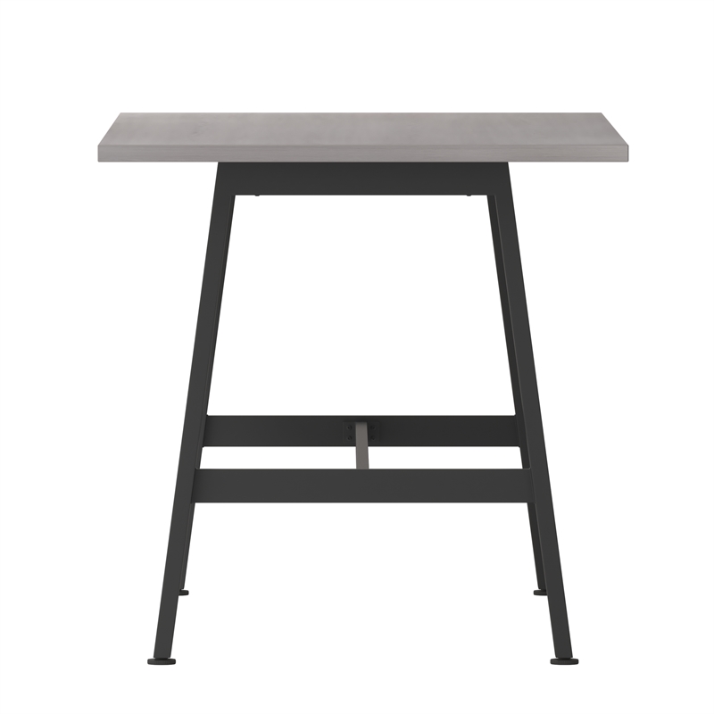 Pemberly Row 60x30 Conference Table with Laminate Top & A-Frame Base in Gray Oak