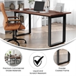 Pemberly Row 60x30 Conference Table with Laminate Top and U-Frame Base in Walnut