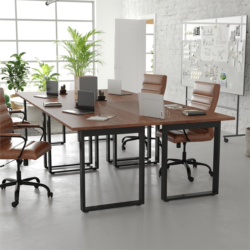 Pemberly Row 60x30 Conference Table with Laminate Top and U-Frame Base in Walnut