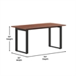 Pemberly Row 60x30 Conference Table with Laminate Top and U-Frame Base in Walnut
