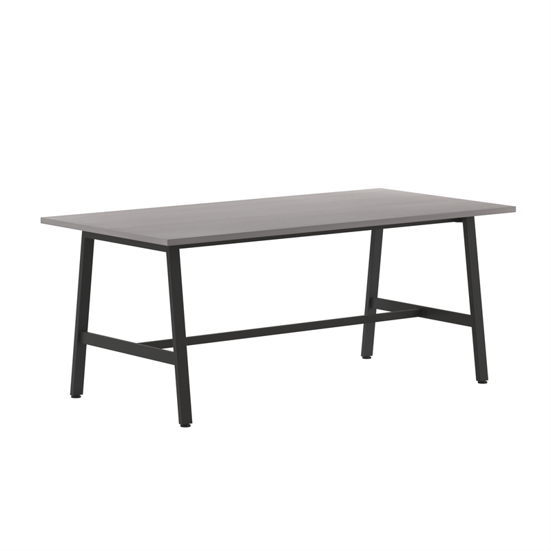 Pemberly Row 72x36 Conference Table with Laminate Top & A-Frame Base in Gray Oak