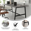 Pemberly Row 72x36 Conference Table with Laminate Top & A-Frame Base in Gray Oak