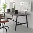 Pemberly Row 72x36 Conference Table with Laminate Top & A-Frame Base in Gray Oak