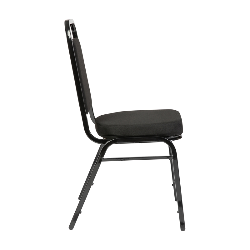 Pemberly Row Trapezoidal Back Banquet Stack Chair with 2.5