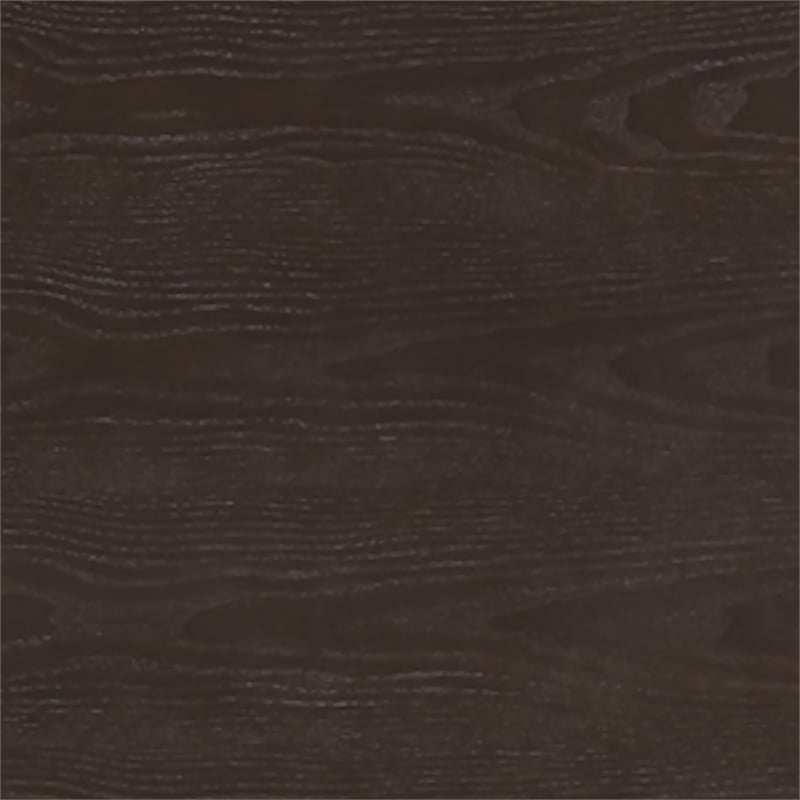 Pemberly Row Solid Wood Full Platform Bed with Headboard and Slats in Dark Brown